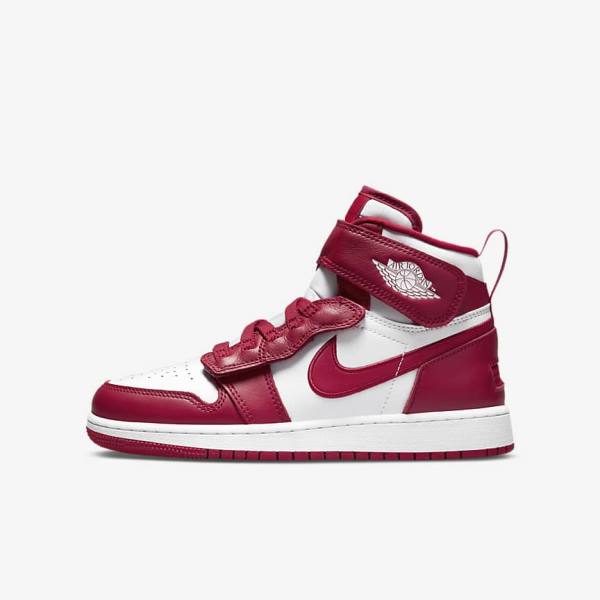 Jordan Scarpe Bambino Nike Air Jordan 1 Hi FlyEase Older Rosse Bianche | NK165ADE