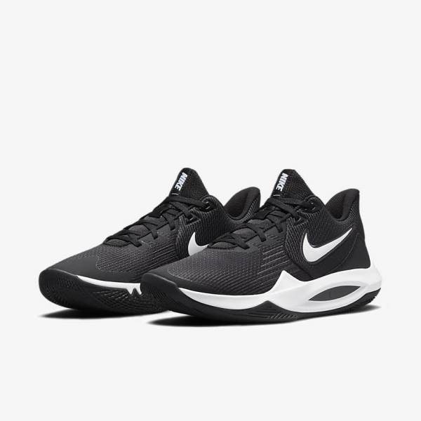 Scarpe Da Basket Donna Nike Precision 5 Nere Grigie Scuro Bianche | NK257PDV