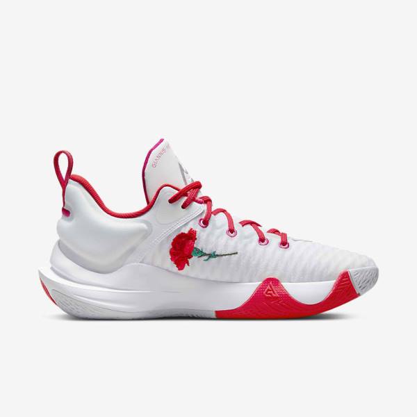 Scarpe Da Basket Uomo Nike Giannis Immortality Bianche Rosa Platino Rosse | NK876QLS