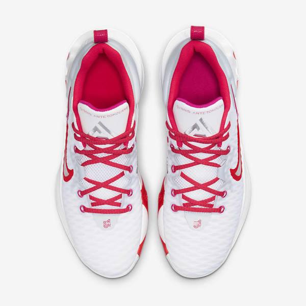 Scarpe Da Basket Uomo Nike Giannis Immortality Bianche Rosa Platino Rosse | NK876QLS