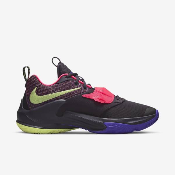 Scarpe Da Basket Uomo Nike Zoom Freak 3 Viola Rosa Viola Lemon Chiaro | NK679EZU