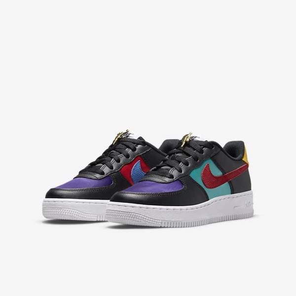 Scarpe Da Ginnastica Bambino Nike Air Force 1 LV8 EMB Older Nere Verde Acqua Viola Rosse | NK063RXI