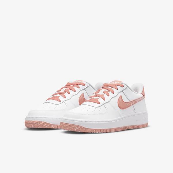 Scarpe Da Ginnastica Bambino Nike Air Force 1 LV8 Older Bianche Corallo | NK126IDG