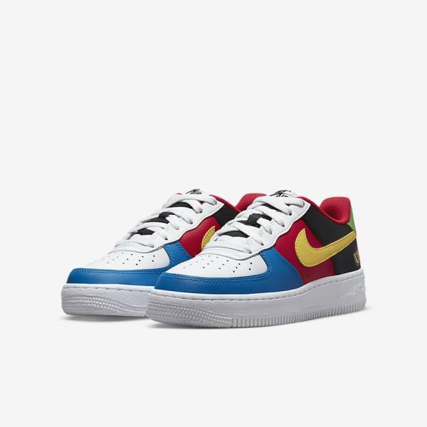 Scarpe Da Ginnastica Bambino Nike Air Force 1 LV8 Older Bianche Rosse Blu Reale Oro | NK581RFL