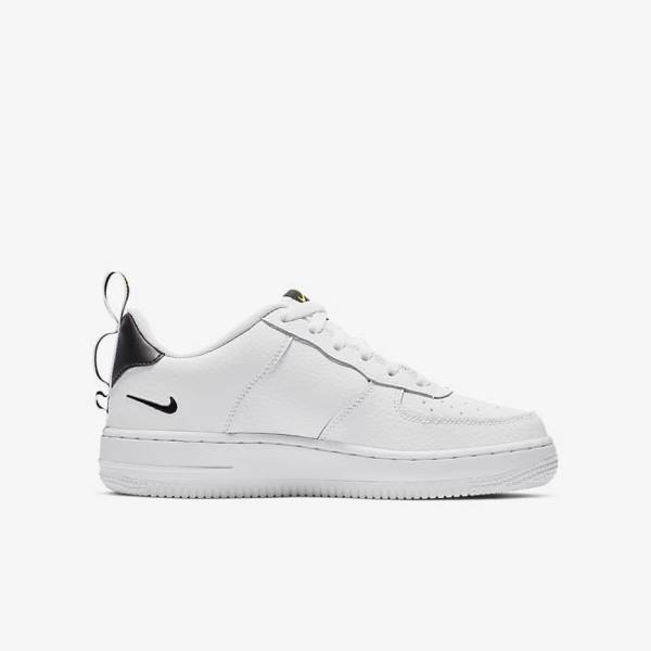 Scarpe Da Ginnastica Bambino Nike Air Force 1 LV8 Utility Older Bianche Nere Gialle Bianche | NK679HNR