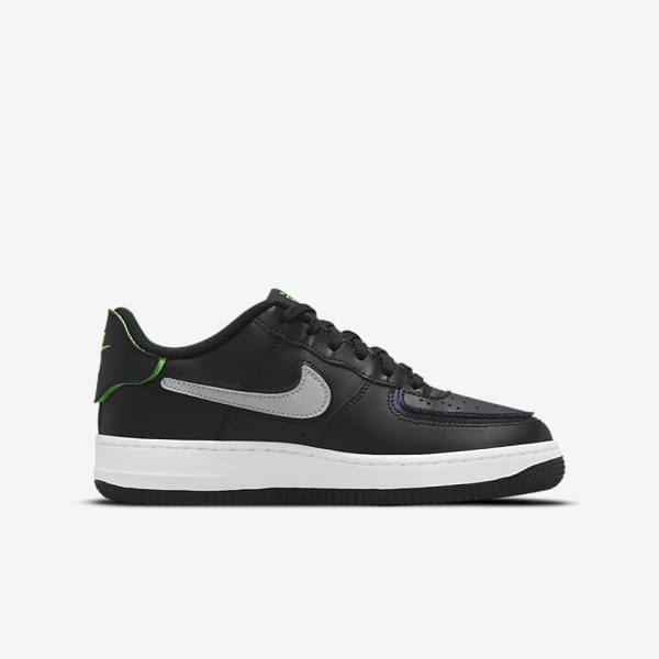 Scarpe Da Ginnastica Bambino Nike Air Force 1-1 Older Nere Metal Argento | NK983EQT