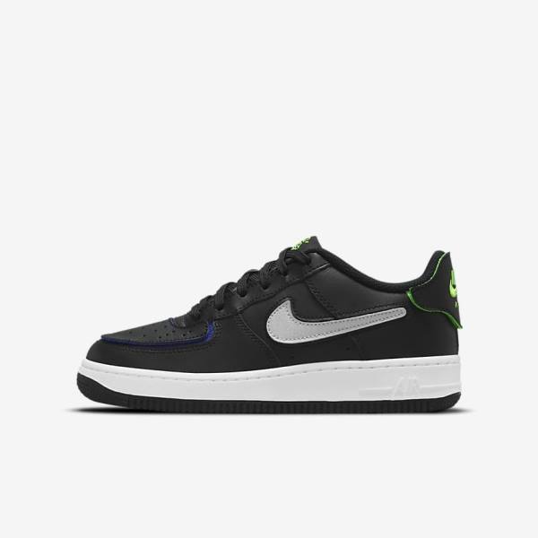 Scarpe Da Ginnastica Bambino Nike Air Force 1-1 Older Nere Metal Argento | NK983EQT