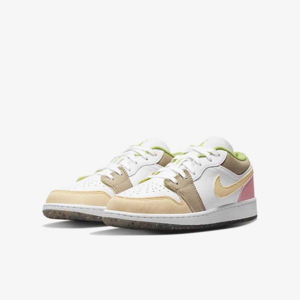 Scarpe Da Ginnastica Bambino Nike Air Jordan 1 Low SE Older Bianche Verdi | NK531FYK