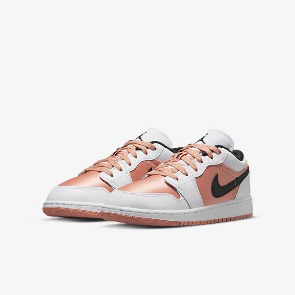 Scarpe Da Ginnastica Bambino Nike Air Jordan 1 Low Older Bianche Nere | NK608WEC