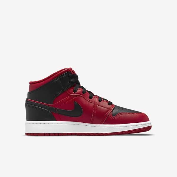 Scarpe Da Ginnastica Bambino Nike Air Jordan 1 Mid Older Rosse Bianche Nere | NK789GXC