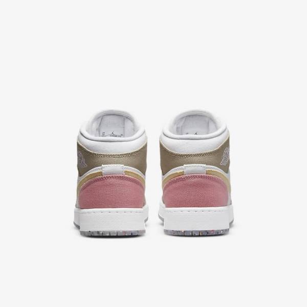 Scarpe Da Ginnastica Bambino Nike Air Jordan 1 Mid SE Older Bianche Verdi | NK795RLB