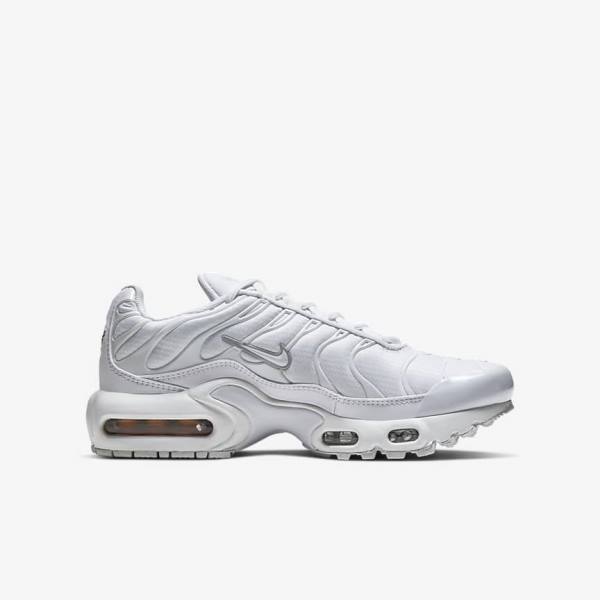 Scarpe Da Ginnastica Bambino Nike Air Max Plus Older Bianche Metal Argento Bianche | NK092LDV