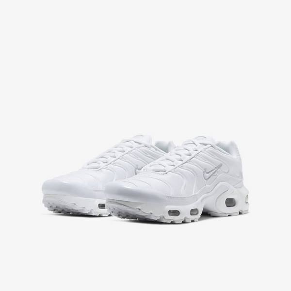 Scarpe Da Ginnastica Bambino Nike Air Max Plus Older Bianche Metal Argento Bianche | NK092LDV