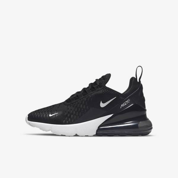 Scarpe Da Ginnastica Bambino Nike Air Max 270 Older Nere Grigie Scuro Bianche | NK756ZBC