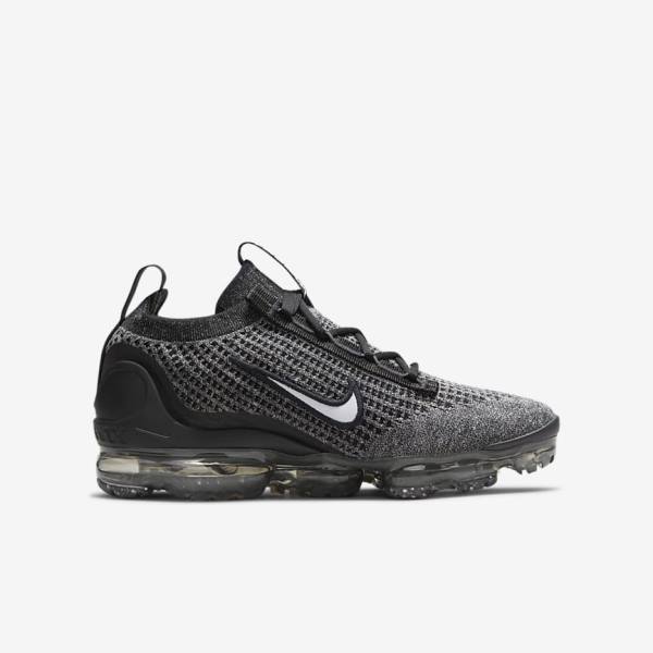 Scarpe Da Ginnastica Bambino Nike Air VaporMax 2021 FK Older Nere Bianche Grigie Scuro Nere | NK148NCS