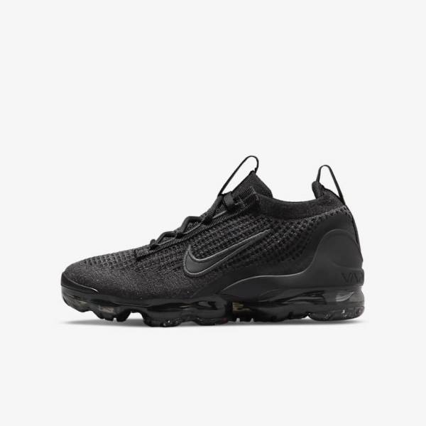 Scarpe Da Ginnastica Bambino Nike Air VaporMax 2021 FK Older Nere Grigie Scuro | NK752OLV