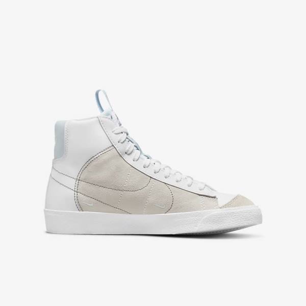 Scarpe Da Ginnastica Bambino Nike Blazer Mid 77 SE Dance Older Bianche Blu Grigie | NK485JHU