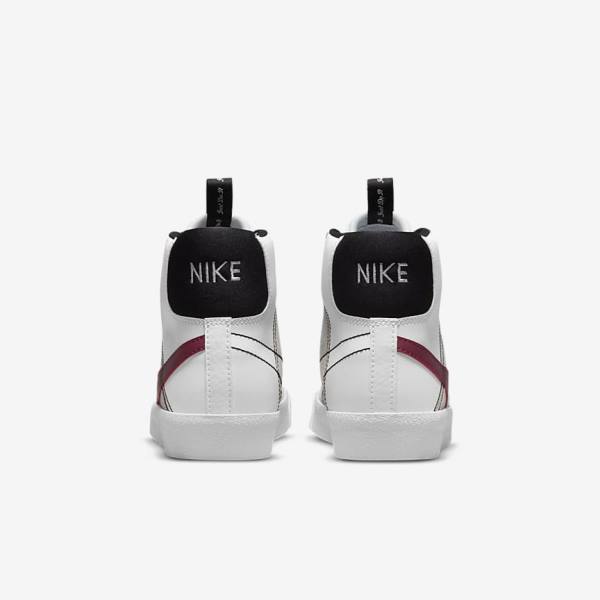 Scarpe Da Ginnastica Bambino Nike Blazer Mid 77 SE Dance Older Bianche Nere Bianche Bordeaux | NK563VZC