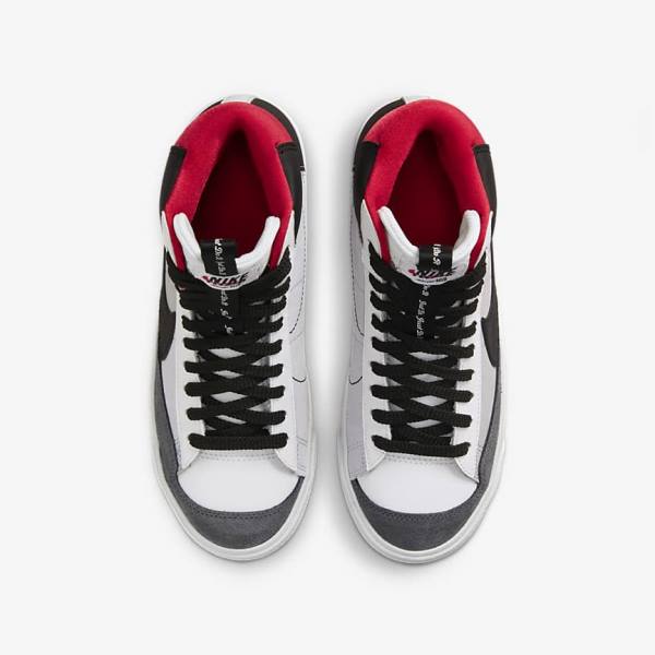 Scarpe Da Ginnastica Bambino Nike Blazer Mid 77 SE Dance Older Bianche Rosse Grigie Chiaro Nere | NK723EWG