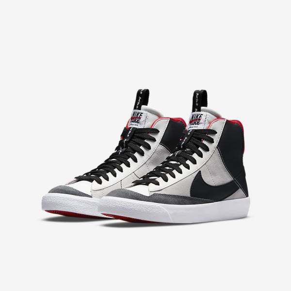 Scarpe Da Ginnastica Bambino Nike Blazer Mid 77 SE Dance Older Bianche Rosse Grigie Chiaro Nere | NK723EWG