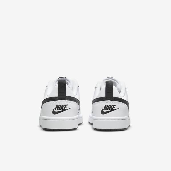 Scarpe Da Ginnastica Bambino Nike Court Borough Low 2 Older Bianche Nere | NK563SBY