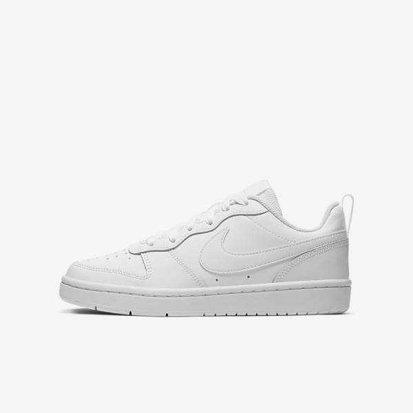 Scarpe Da Ginnastica Bambino Nike Court Borough Low 2 Older Bianche | NK857ZPN