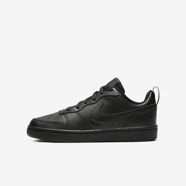 Scarpe Da Ginnastica Bambino Nike Court Borough Low 2 Older Nere | NK925CFJ