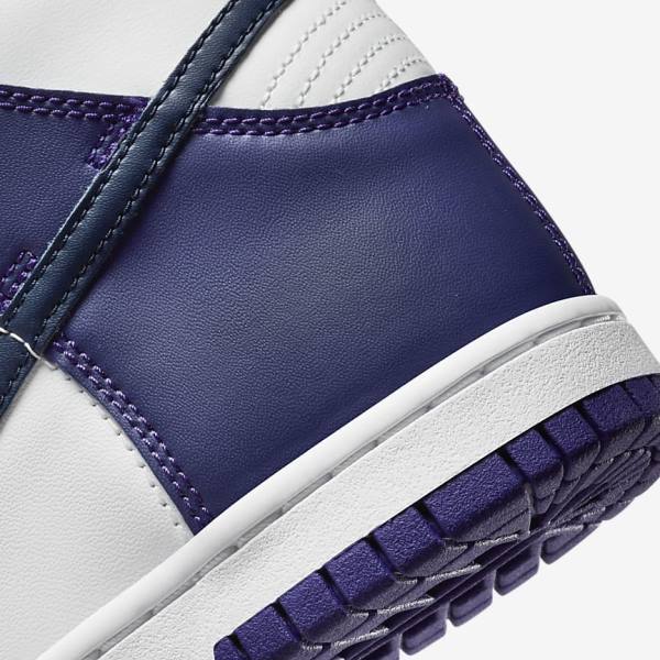 Scarpe Da Ginnastica Bambino Nike Dunk High Older Bianche Viola Blu Marino | NK458UVZ