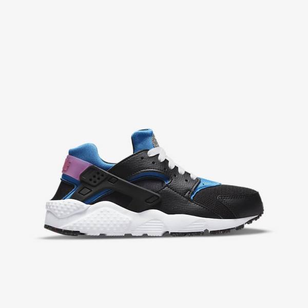 Scarpe Da Ginnastica Bambino Nike Huarache Run Older Nere Blu Chiaro Rosa Menta | NK601WSC