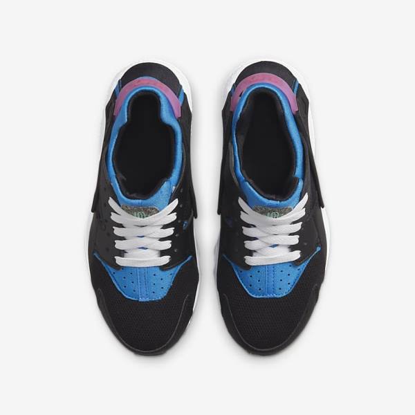 Scarpe Da Ginnastica Bambino Nike Huarache Run Older Nere Blu Chiaro Rosa Menta | NK601WSC