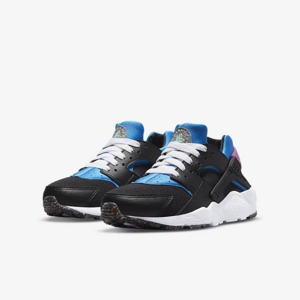 Scarpe Da Ginnastica Bambino Nike Huarache Run Older Nere Blu Chiaro Rosa Menta | NK601WSC