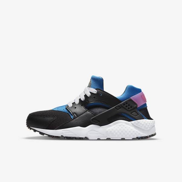 Scarpe Da Ginnastica Bambino Nike Huarache Run Older Nere Blu Chiaro Rosa Menta | NK601WSC