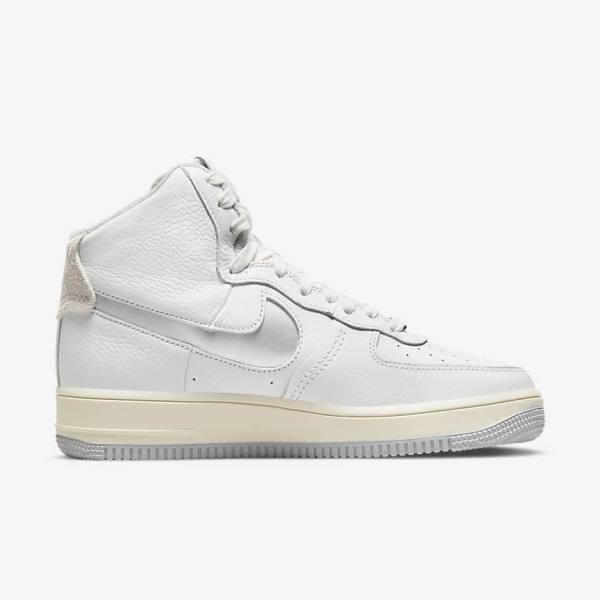 Scarpe Da Ginnastica Donna Nike Air Force 1 Sculpt Bianche Argento | NK079LIZ