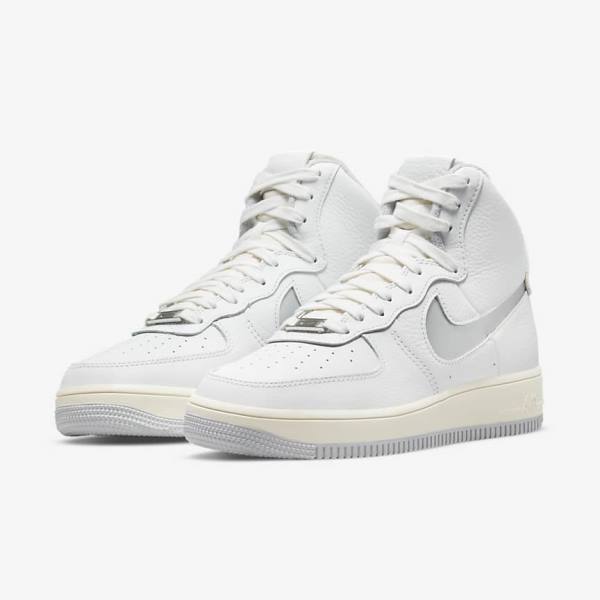 Scarpe Da Ginnastica Donna Nike Air Force 1 Sculpt Bianche Argento | NK079LIZ