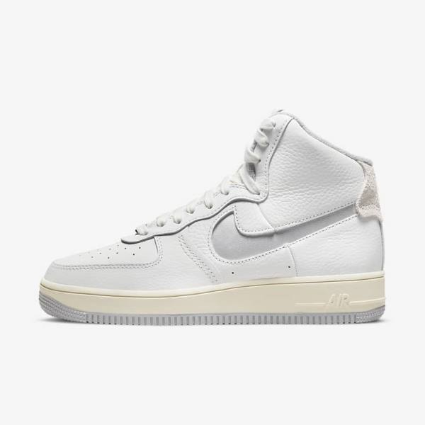 Scarpe Da Ginnastica Donna Nike Air Force 1 Sculpt Bianche Argento | NK079LIZ