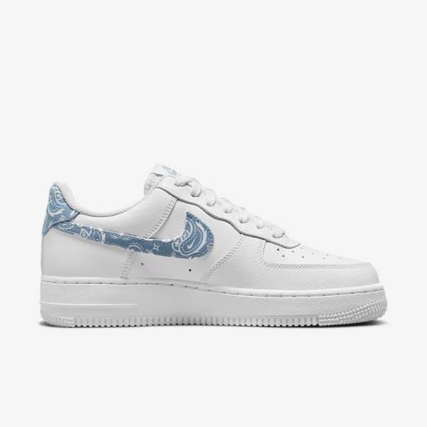 Scarpe Da Ginnastica Donna Nike Air Force 1 07 Essential Bianche Blu | NK240QEF