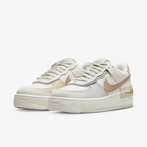 Scarpe Da Ginnastica Donna Nike Air Force 1 Shadow Khaki Beige Chiaro | NK261MAR