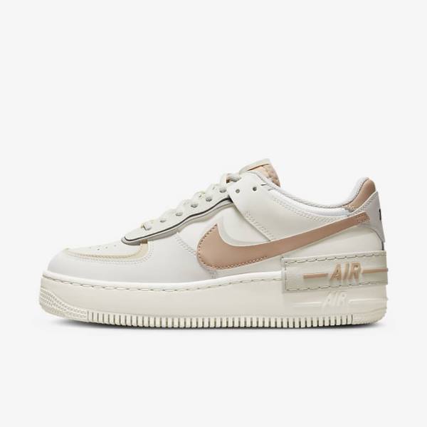 Scarpe Da Ginnastica Donna Nike Air Force 1 Shadow Khaki Beige Chiaro | NK261MAR