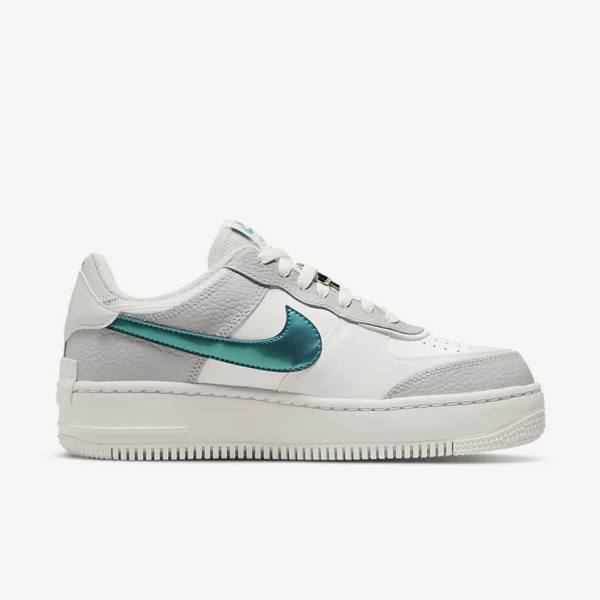 Scarpe Da Ginnastica Donna Nike Air Force 1 Shadow Bianche Grigie Bianche | NK314HCT