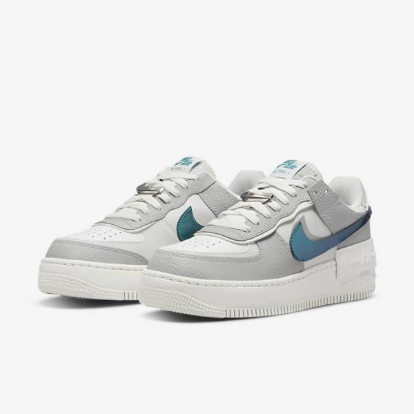 Scarpe Da Ginnastica Donna Nike Air Force 1 Shadow Bianche Grigie Bianche | NK314HCT