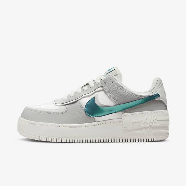 Scarpe Da Ginnastica Donna Nike Air Force 1 Shadow Bianche Grigie Bianche | NK314HCT