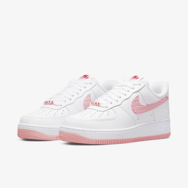 Scarpe Da Ginnastica Donna Nike Air Force 1 07 Bianche Rosse | NK328NPR