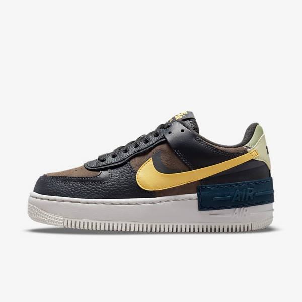 Scarpe Da Ginnastica Donna Nike Air Force 1 Shadow Verdi Bianche Oro | NK561BXQ