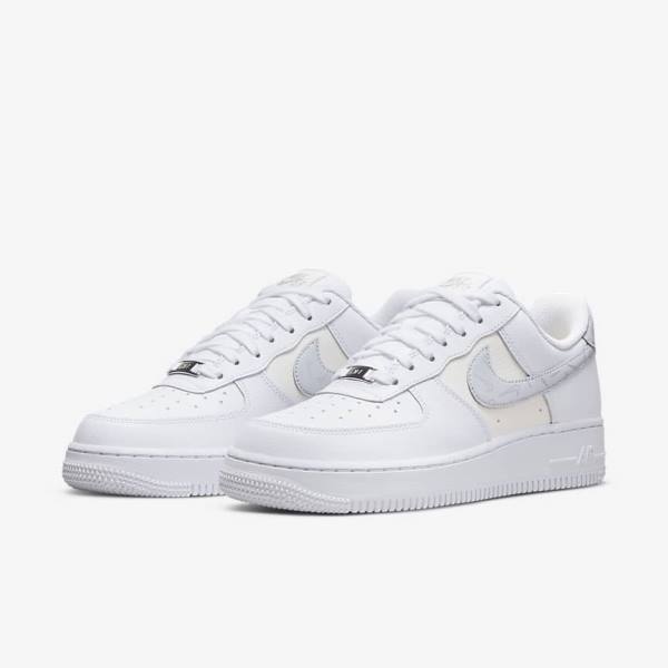 Scarpe Da Ginnastica Donna Nike Air Force 1 07 Bianche Metal Argento Platino | NK563PQI