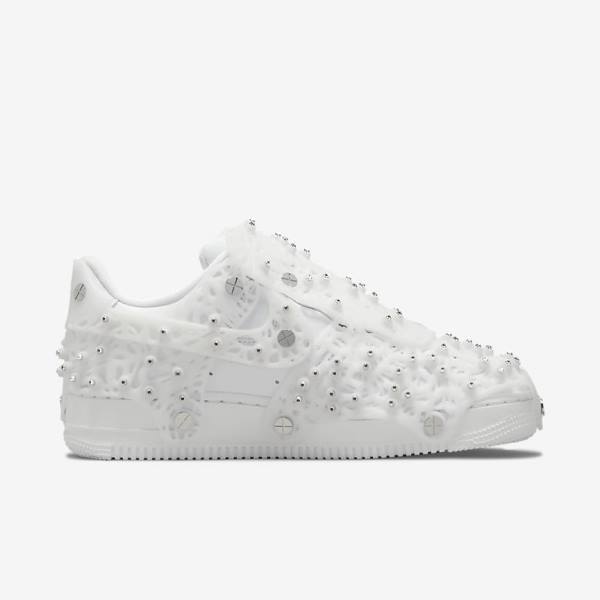 Scarpe Da Ginnastica Donna Nike Air Force 1 LXX x Swarovski Bianche Metal Argento Bianche | NK672MZX