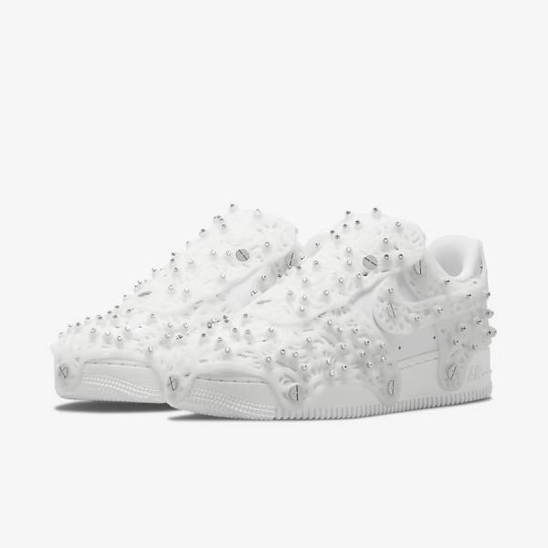 Scarpe Da Ginnastica Donna Nike Air Force 1 LXX x Swarovski Bianche Metal Argento Bianche | NK672MZX