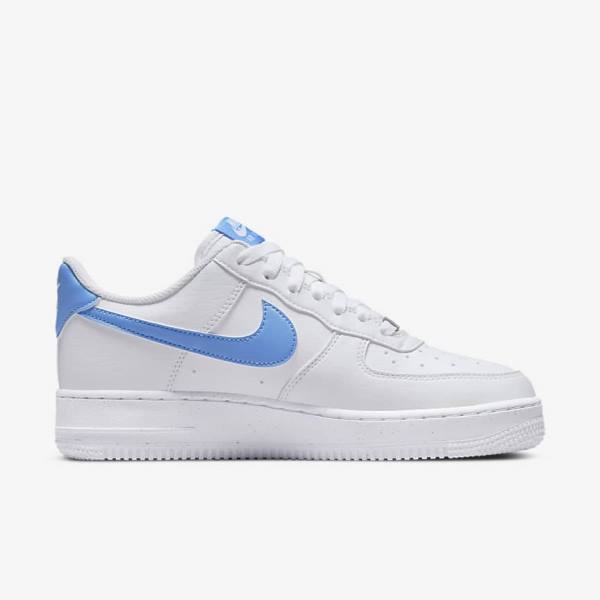 Scarpe Da Ginnastica Donna Nike Air Force 1 07 Next Nature Bianche Metal Argento Blu | NK703RKC