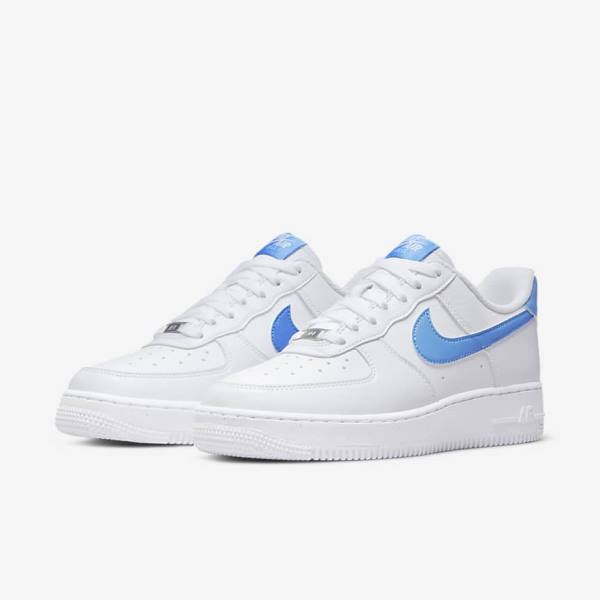 Scarpe Da Ginnastica Donna Nike Air Force 1 07 Next Nature Bianche Metal Argento Blu | NK703RKC