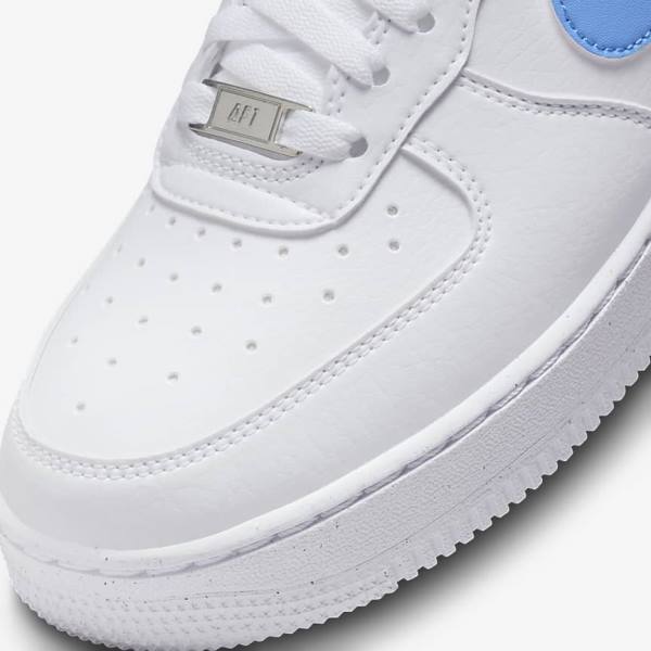 Scarpe Da Ginnastica Donna Nike Air Force 1 07 Next Nature Bianche Metal Argento Blu | NK703RKC