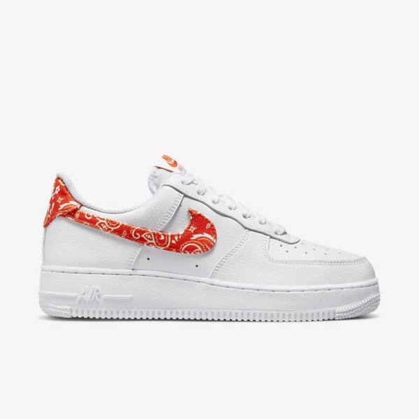 Scarpe Da Ginnastica Donna Nike Air Force 1 07 Bianche Arancioni | NK763EVW